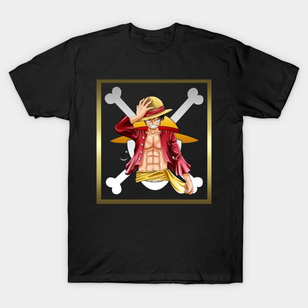 Mugiwara no Luffy T-Shirt by AudreyWagnerArt